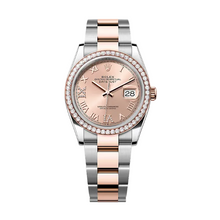 Rolex Datejust 36  Oyster, 36 mm, Oystersteel, Everose gold and diamonds