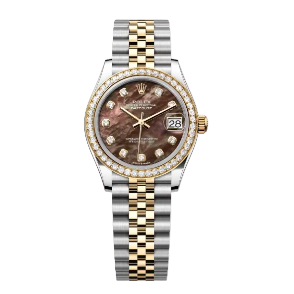 Rolex Datejust 31  Oyster, 31 mm, Oystersteel, yellow gold and diamonds