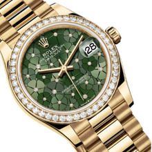 Rolex Datejust Oyster Diamonds and Yellow Gold  Green Dial