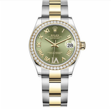 Rolex Datejust 31 Olive Green Roman VI Diamond, Steel & Yellow Gold, 278383RBR