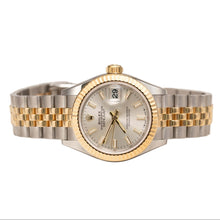 Rolex Silver Gold Stainless Steel Datejust 179173 Automatic Women's Wristwatch