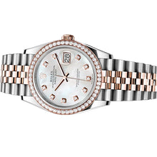 Rolex Datejust 36 Mm, Oystersteel, Everose Rose Gold And Diamonds