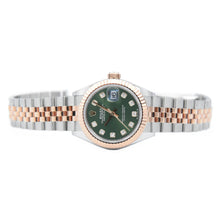 Rolex Datejust Green Lady-Datejust Oyster Oystersteel And Everose Gold And Crystal