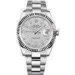 Rolex Silver White Gold Stainless Steel Datejust 126334 Automatic Men's Wristwatch 41MM