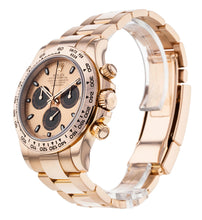 Rolex Daytona Pink Gold & Black Index Dial Gold Bezel Oyster Bracelet