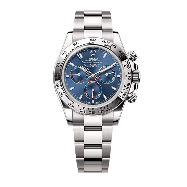 Rolex Cosmograph Daytona  Oyster, 40 mm, white gold blue dail