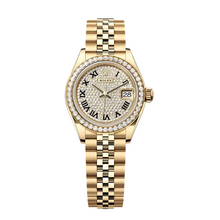 Rolex Lady-Datejust  Oyster, 28 mm, yellow gold and diamonds