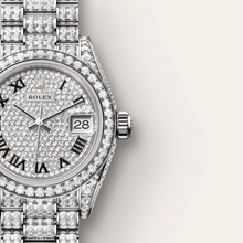 Rolex Lady-Datejust  Oyster, 28 mm, white gold and diamonds