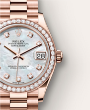 Rolex Lady Date Just Oyster, Everose Rose Gold and Diamonds