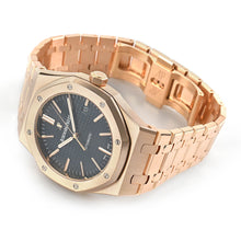 Audemars Piguet Royal Oak Watch Black Dial Rose Gold - BEAUTY BAR
