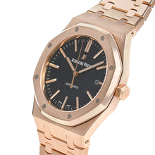 Audemars Piguet Royal Oak Watch Black Dial Rose Gold - BEAUTY BAR