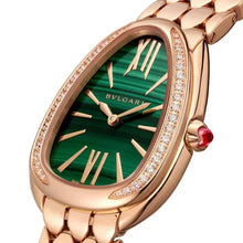 Bvlgari Serpenti Seduttori Diamonds Green Dial Rose Gold Steel Strap Watch For Women - BEAUTY BAR