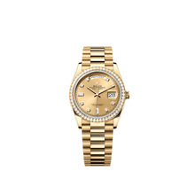 Day-Date 36 Oyster, 36 mm, Yellow Gold and Diamonds Reference 128348RBR