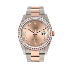 Rolex Datejust 36  Oyster, 36 mm, Oystersteel, Everose gold and diamonds