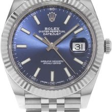 Rolex Datejust 41 Blue Dial Baton Index Luxury Men's Wristwatch - BEAUTY BAR