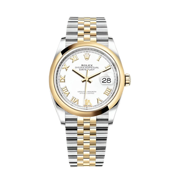 Rolex Datejust White Roman Dial, Steel & Gold - BEAUTY BAR