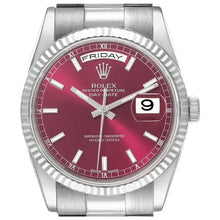 Rolex Day - Date 36 Cherry Dial Fluted Bezel - BEAUTY BAR
