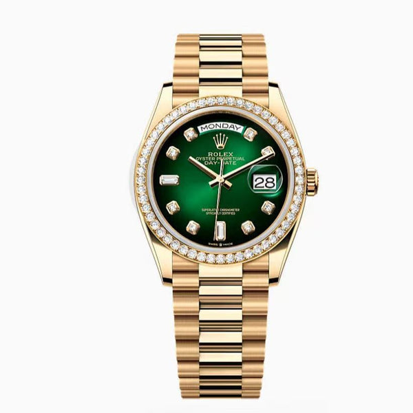 Rolex Day-Date 36 Oyster, 36 mm, Yellow Gold and Diamonds Reference 128348RBR