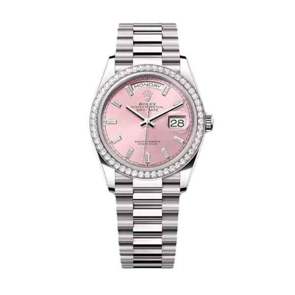 Rolex Day-Date 36mm 128349RBR-0053 Pink Dial President Bracelet